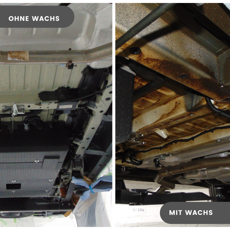 Unterbodenwachs vorher nachher 1