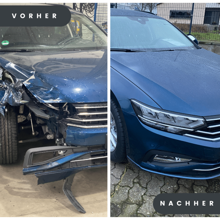 Unfallinstandsetzung vorher nachher VW Passat